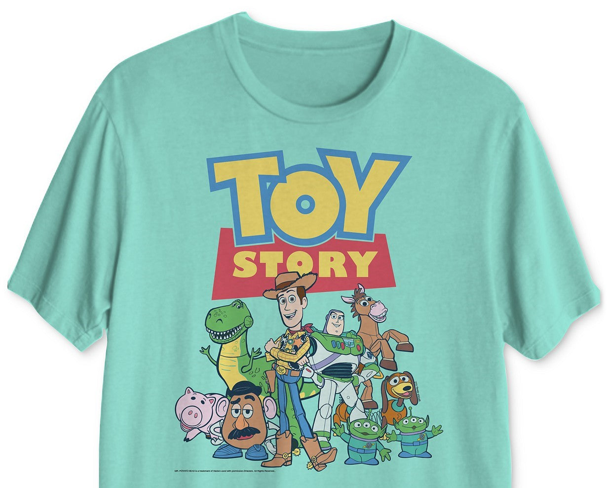 Disney Men's Toy Story Classic Graphic T-Shirt Blue Size Extra Large