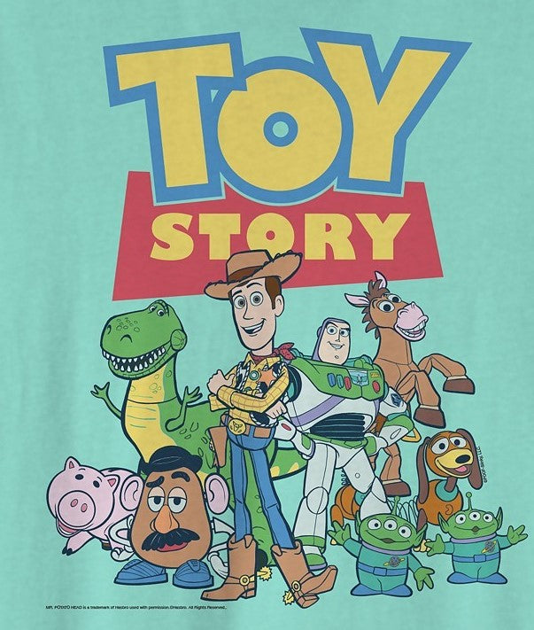 Disney Men's Toy Story Classic Graphic T-Shirt Blue Size Extra Large