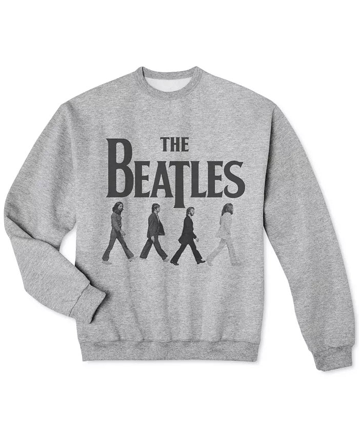 Hybrid Men's Beatles Abbey Road Graphic Sweatshirt Gray Size X-Large