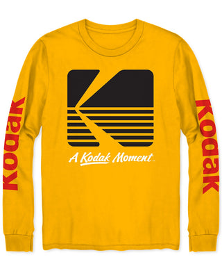 Kodak Men's Long Sleeve Graphic T-Shirt Yellow Size Small