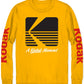 Kodak Men's Long Sleeve Graphic T-Shirt Yellow Size Medium
