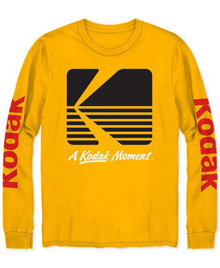 Kodak Men's Long Sleeve Graphic T-Shirt Yellow Size Medium