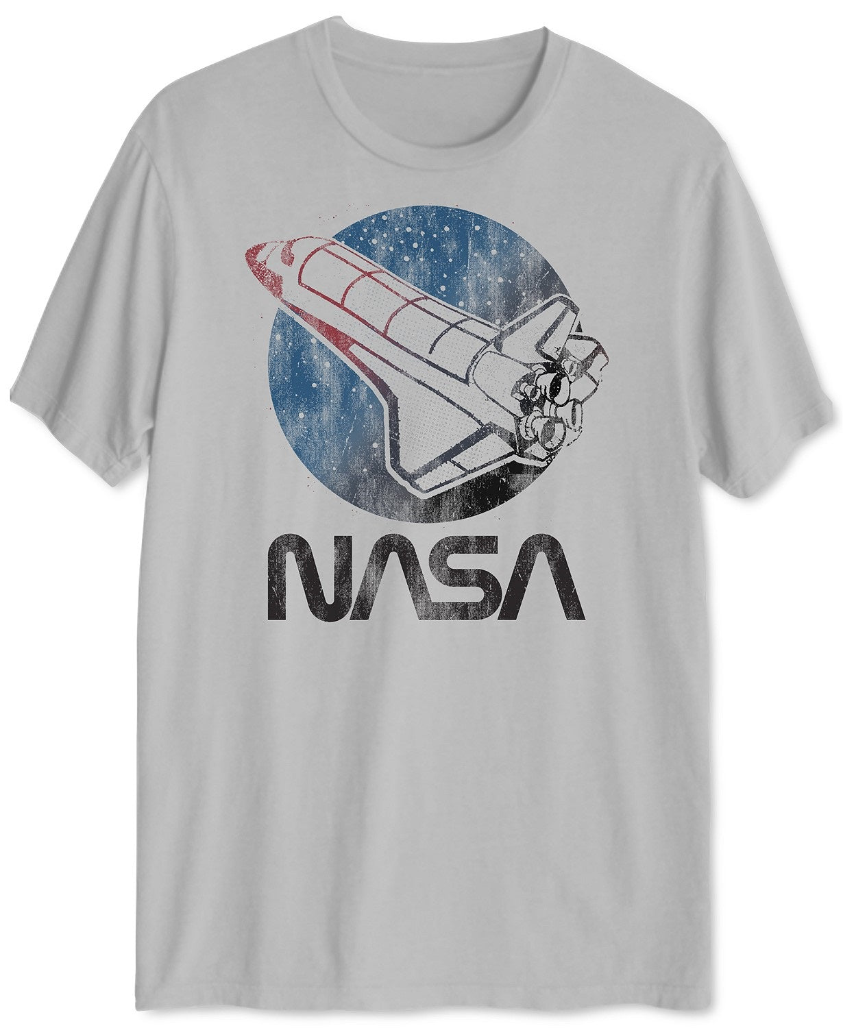 Hybrid Men's Nasa Retro Graphic T-Shirt Silver Size X-Large