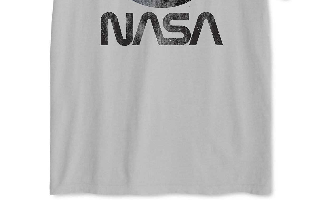 Hybrid Men's Nasa Retro Graphic T-Shirt Silver Size X-Large