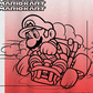 Hybrid Men's Mario Mushroom Champ Graphic Sweatshirt White Size Large