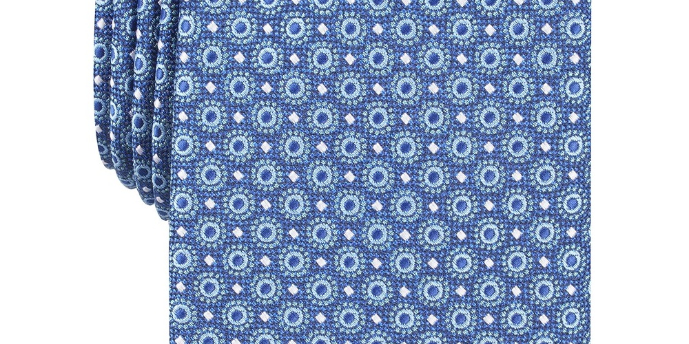 Perry Ellis Men's Bratton Classic Neat Tie Blue Regular