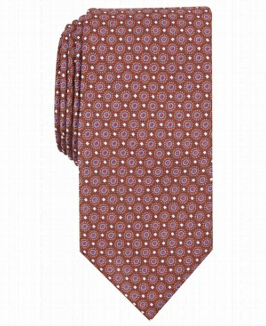 Perry Ellis Men's Bratton Classic Neat Tie Orange Size Regular