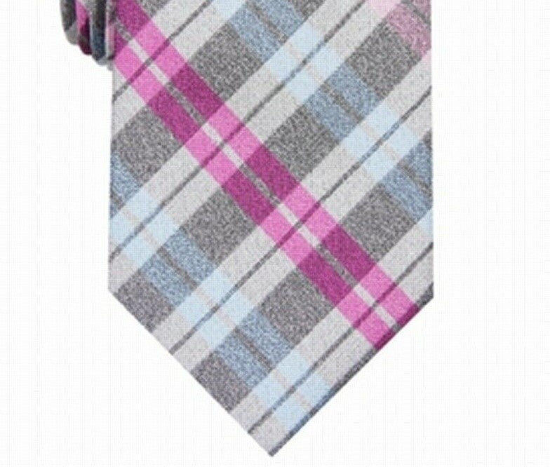 Perry Ellis Men's Edwin Check Tie Pink Size Regular