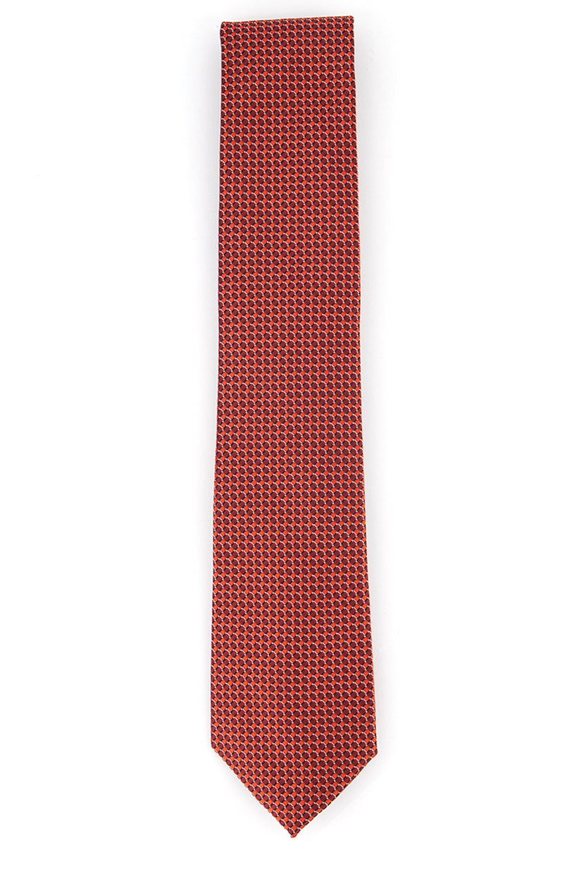 Perry Ellis Men's Bayou Mini-Check Tie Red Size Regular
