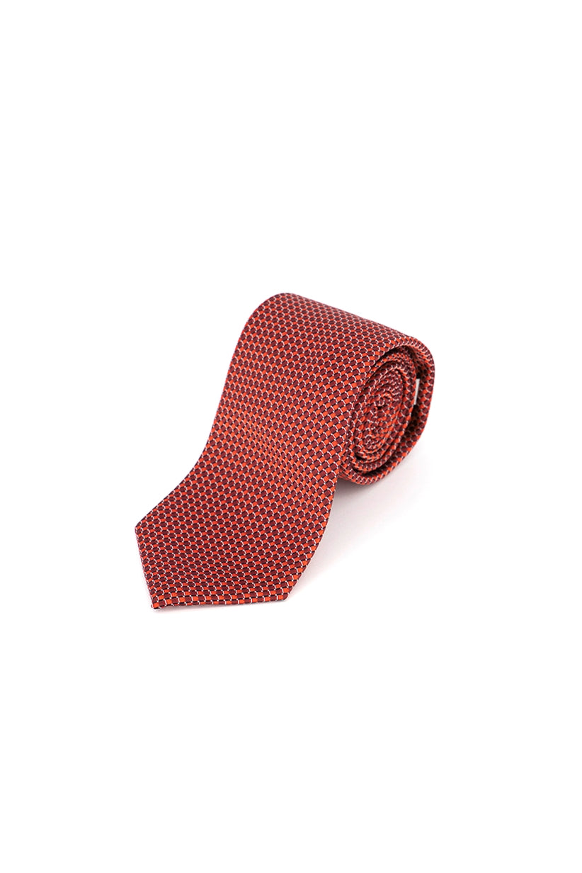 Perry Ellis Men's Bayou Mini-Check Tie Red Size Regular
