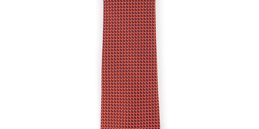 Perry Ellis Men's Bayou Mini-Check Tie Red Size Regular