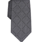 Perry Ellis Men's Burr Classic Geo Grid Tie Black Size Regular