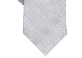 Perry Ellis Men's Burr Classic Geo Grid Tie Gray Size Regular