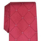 Perry Ellis Men's Burr Classic Geo Grid Tie Wine Size Regular