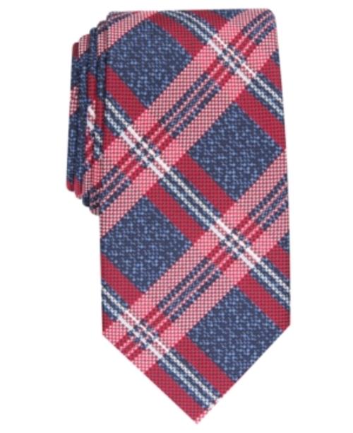 Perry Ellis Men's Duxbury Plaid Tie Red Size Regular