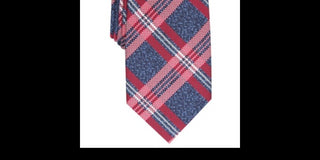 Perry Ellis Men's Duxbury Plaid Tie Red Size Regular
