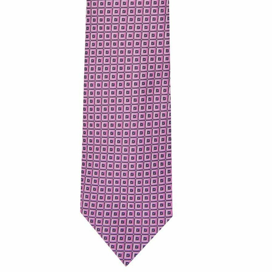 Perry Ellis Men's Seymour Neat Tie Pink Size Regular
