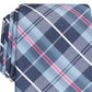 Perry Ellis Men's Dever Classic Plaid Tie Navy Size Regular