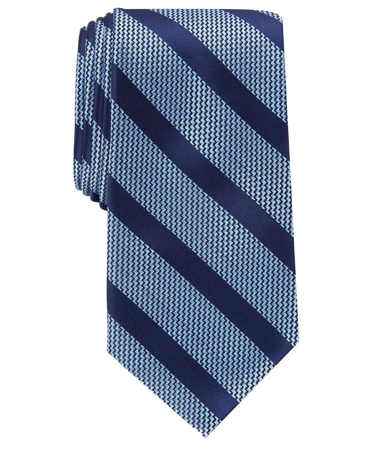 Perry Ellis Men's Brookford Stripe Tie Blue Size Regular