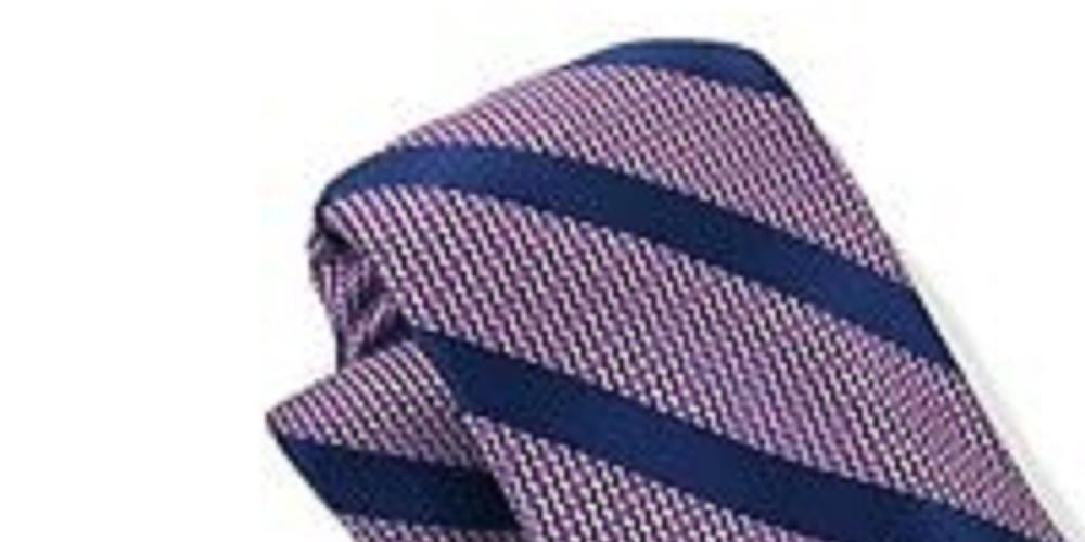 Perry Ellis Men's Brookford Stripe Tie Pink Size Regular