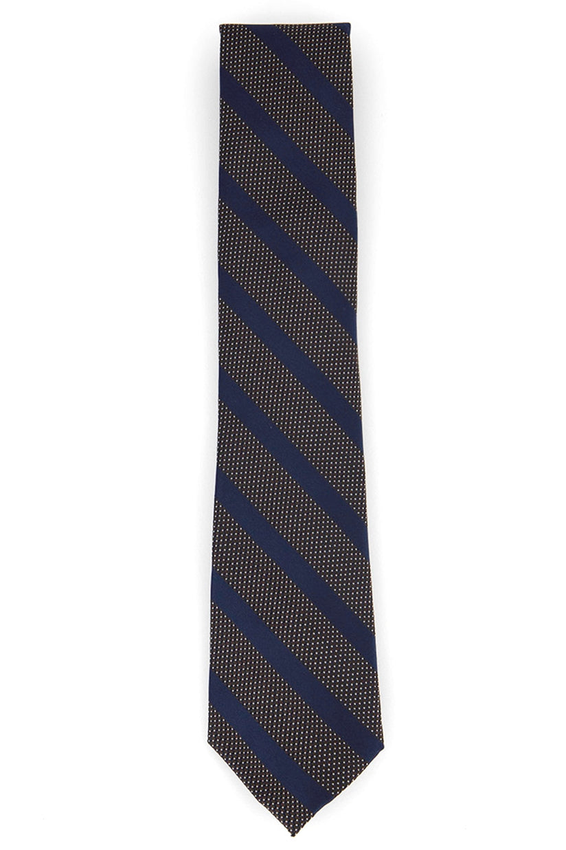 Perry Ellis Men's Brookford Stripe Tie Silver Size Regular