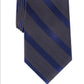 Perry Ellis Men's Brookford Stripe Tie Silver Size Regular