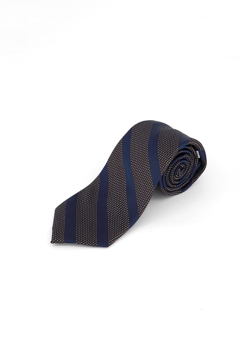 Perry Ellis Men's Brookford Stripe Tie Silver Size Regular