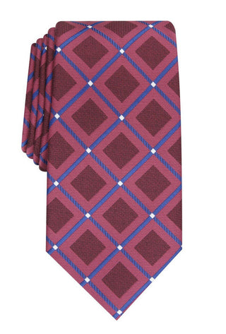Perry Ellis Men's Hendry Grid Tie Red Size Regular