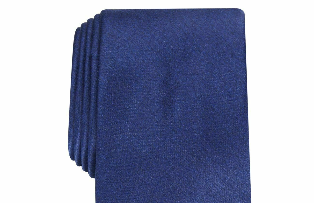 Perry Ellis Men's Vandorn Metallic Solid Tie Navy Size Regular
