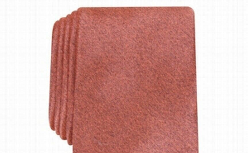 Perry Ellis Men's Vandorn Metallic Solid Tie Orange Size Regular