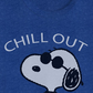 Hybrid Men's Snoopy Chill Out Graphic Short Sleeves T-Shirt Blue Size Small