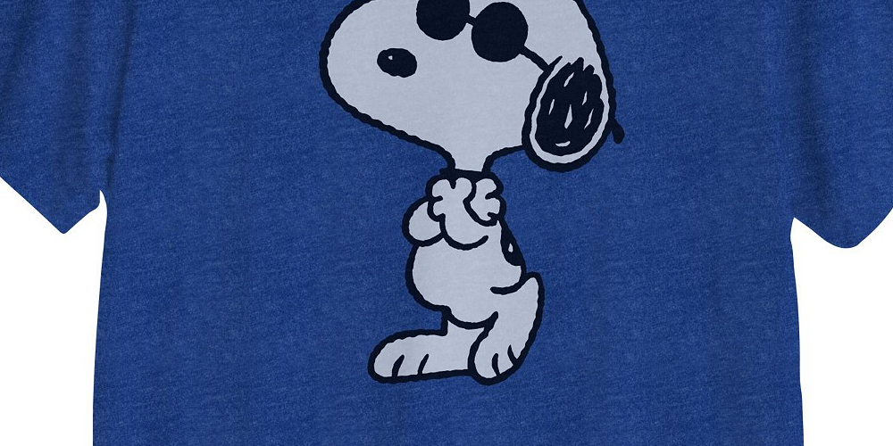 Hybrid Men's Snoopy Chill Out Graphic Short Sleeves T-Shirt Blue Size Small