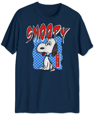 Hybrid Men's Big Chillin SnoopyGraphic T-Shirt Blue Size Medium