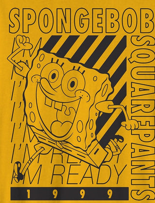 Spongebob I'm Ready Men's Graphic T-Shirt Gold Size Medium