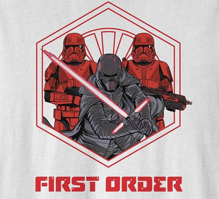 First Order Men's Graphic T-Shirt white Size Medium