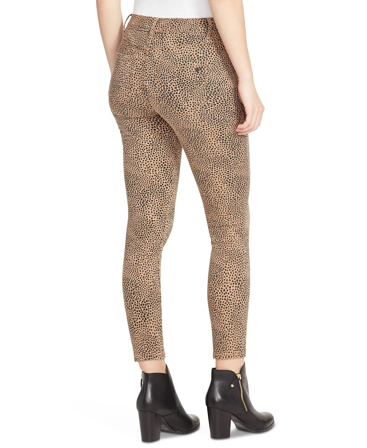 William Rast Women's Perfect Animal-Print Skinny Jeans Dark Brown Size 26