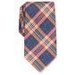 Perry Ellis Men's Duxbury Classic Plaid Tie Orange One Size