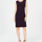 R & M Richards Women's Embellished Dress & Duster Jacket Plum Size 18W