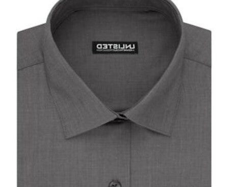Kenneth Cole Men's Slim-Fit Solid Dress Shirt Gray Size 18-34-35