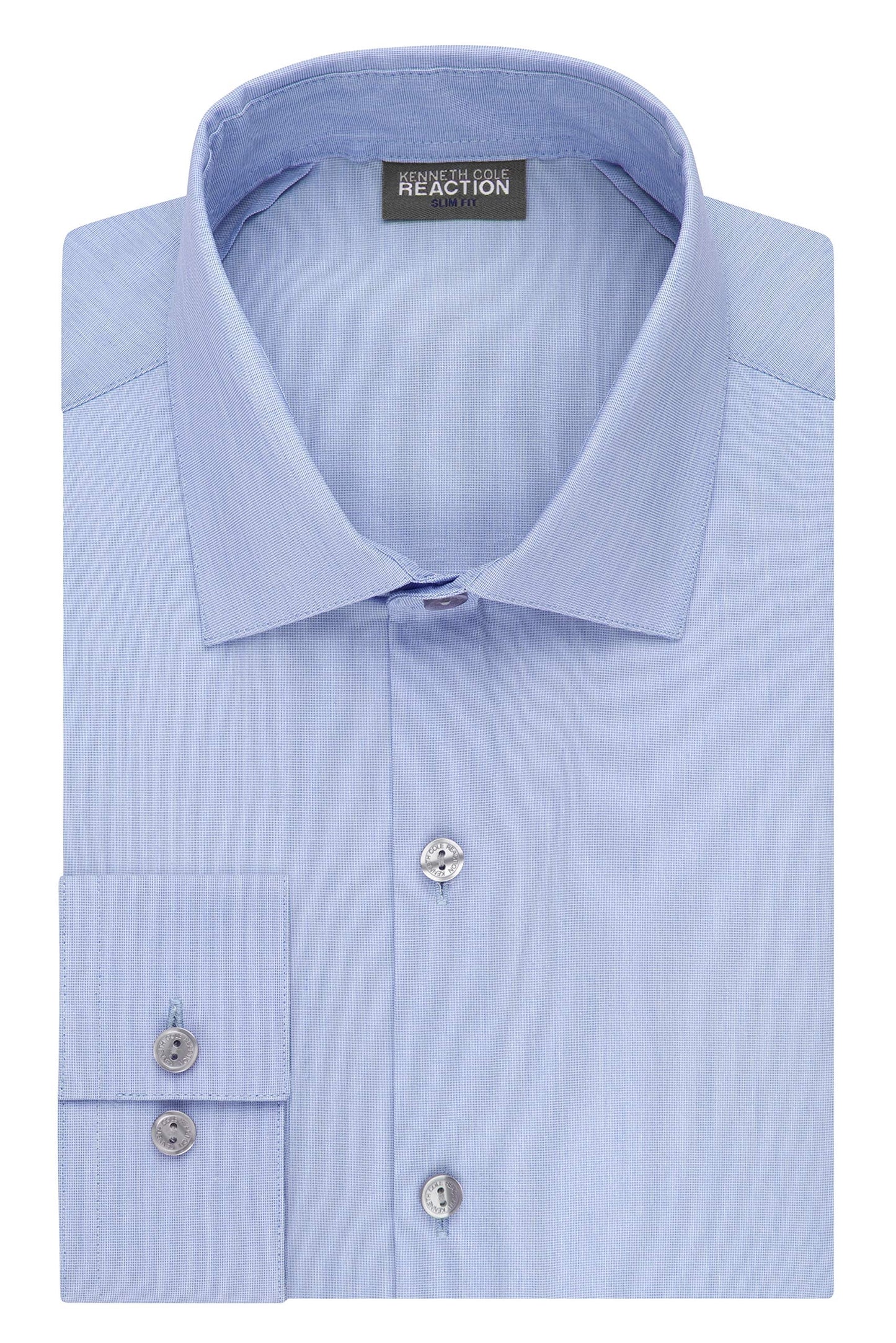 Kenneth Cole Reaction Men's Slim-Fit Shirt Blue Size 16.5x34-35