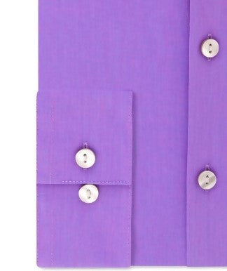 Kenneth Cole Reaction Men's Slim-Fit All Day Flex Performance Stretch Solid Dress Shirt Purple Size 34-35