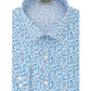 Kenneth Cole Reaction Men's All Day Flex Slim-Fit Performance Stretch Printed Dress Shirt Blue Size 34-35