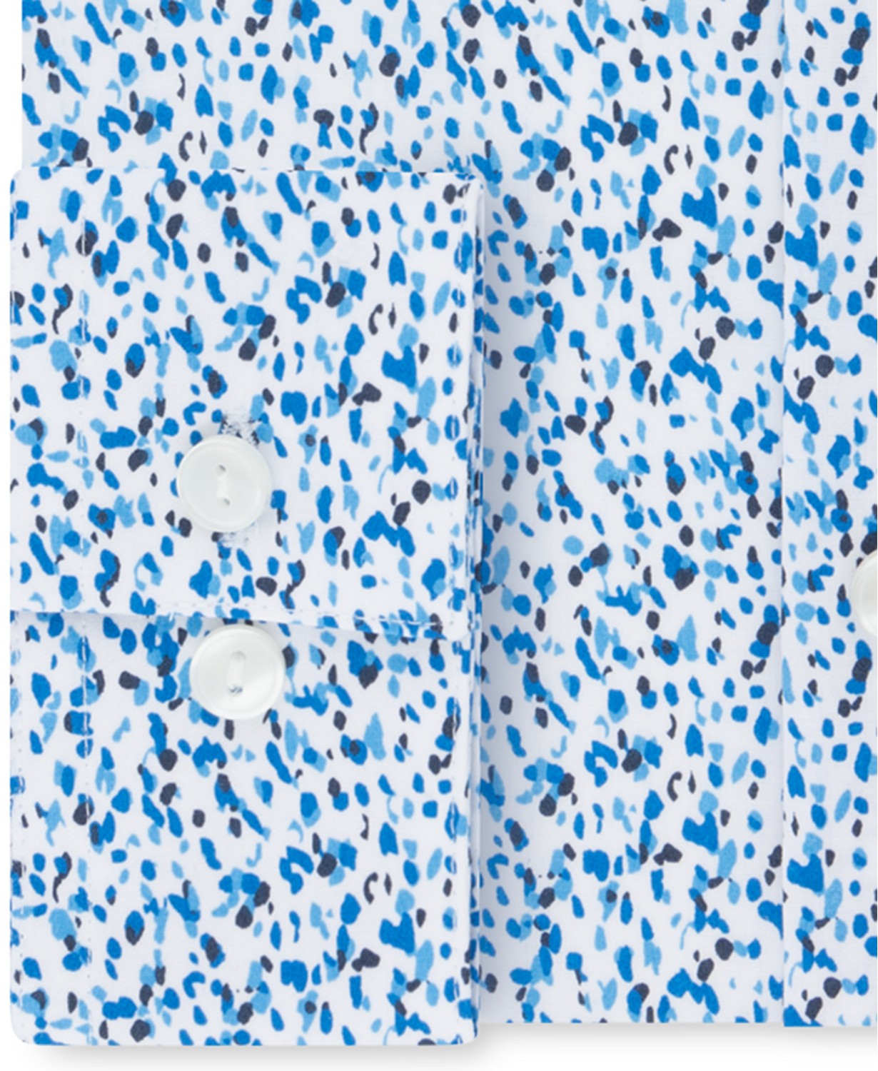 Kenneth Cole Reaction Men's All Day Flex Slim-Fit Performance Stretch Printed Dress Shirt Blue Size 34-35