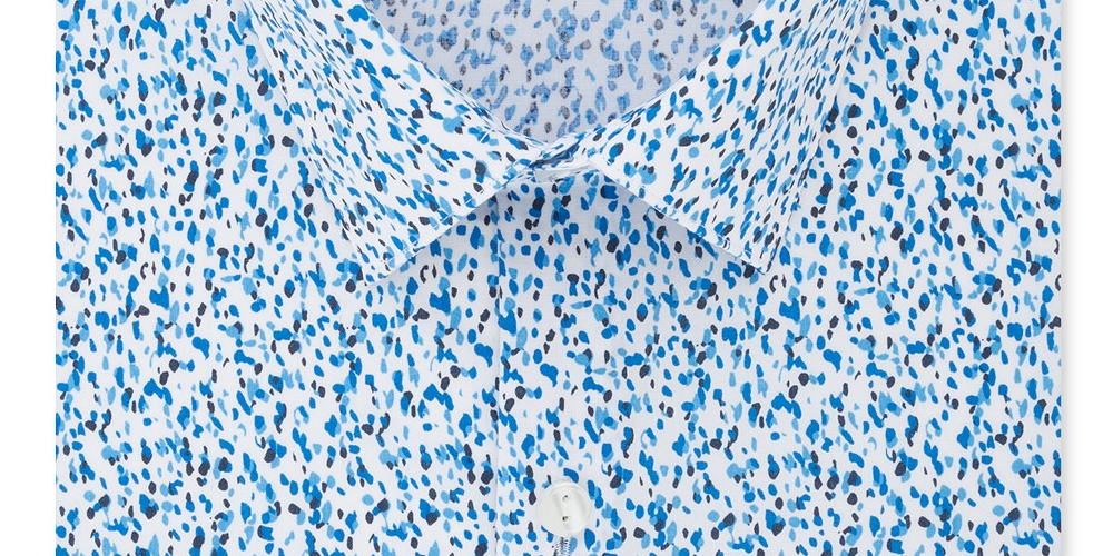 Kenneth Cole Reaction Men's Flex Slim-Fit Stretch Printed Blue Size 16x32-33