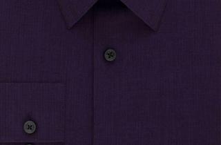 Calvin Klein Men's Steel Slim Fit Non Iron Performance Herringbone Point Collar Dress Shirt Purple Size 36-37