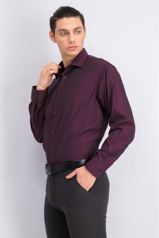 Calvin Klein Men's Classic-Fit Non-Iron Performance Herringbone Spread Collar Dress Shirt Red Size 34-35