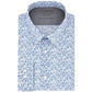 Calvin Klein Men's X Men's Extra-Slim Fit Thermal Stretch Performance Printed Dress Shirt Blue Size 15x32-35