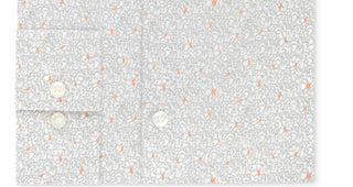 Calvin Klein Men's Extra-Slim Fit Temperature Regulating Stretch Print Dress Shirt Orange Size 34X35