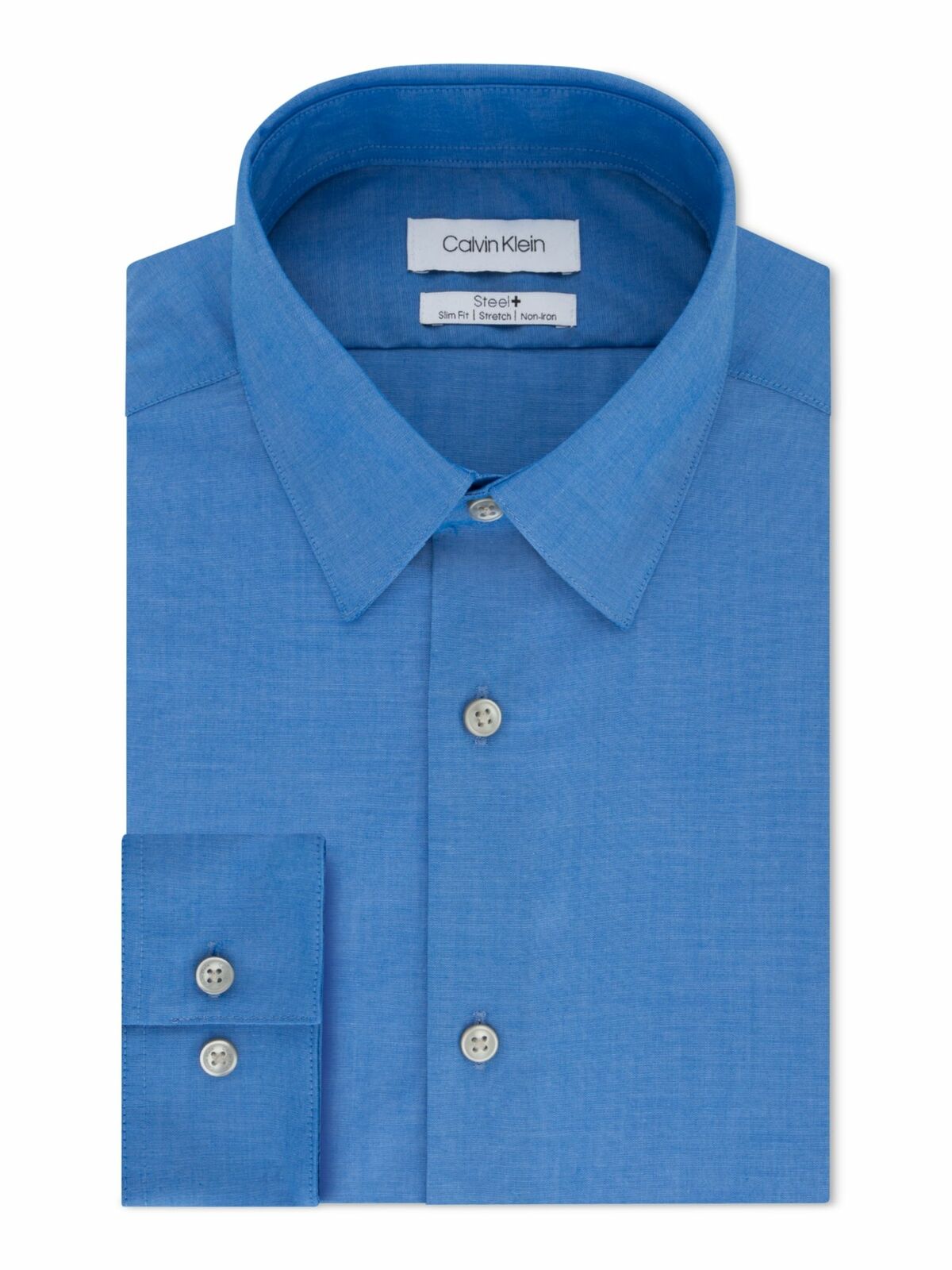Calvin Klein Men's Slim-Fit Shirt Brightblue Size 15-34-35