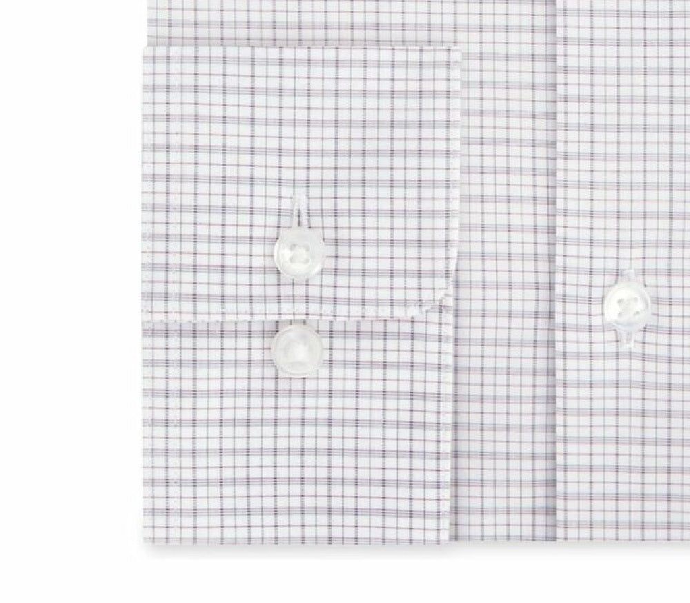 Calvin Klein Men's Steel Classic/Regular Fit Non-Iron Performance Stretch Check Dress Shirt Red Size 17 1/2 34-35